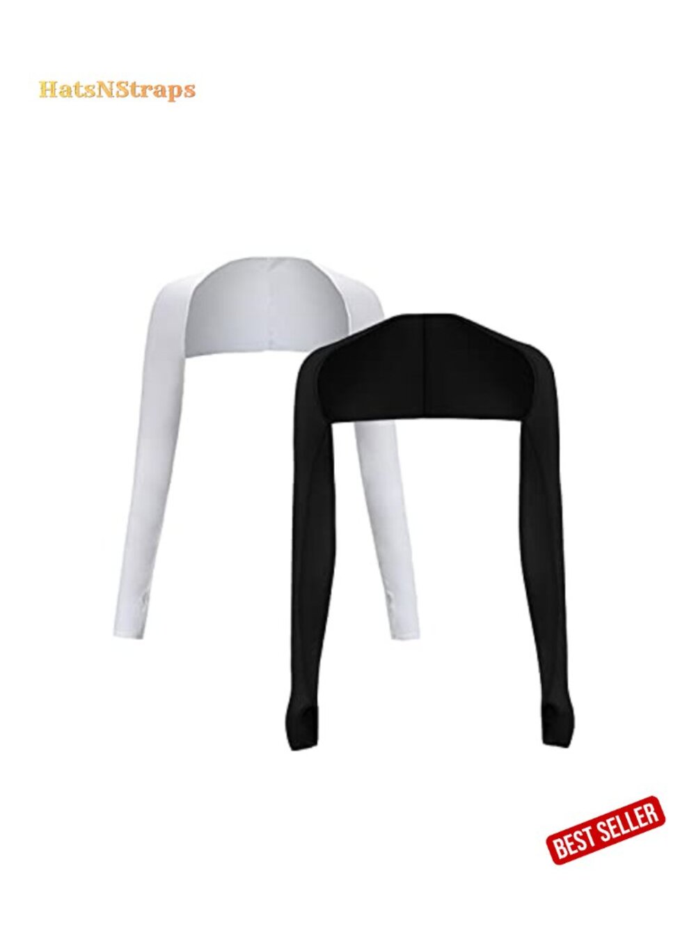 Cooling Shawl Arm Covers 2-Pack Sun Protection Finger Holes UPF 50+ Golf